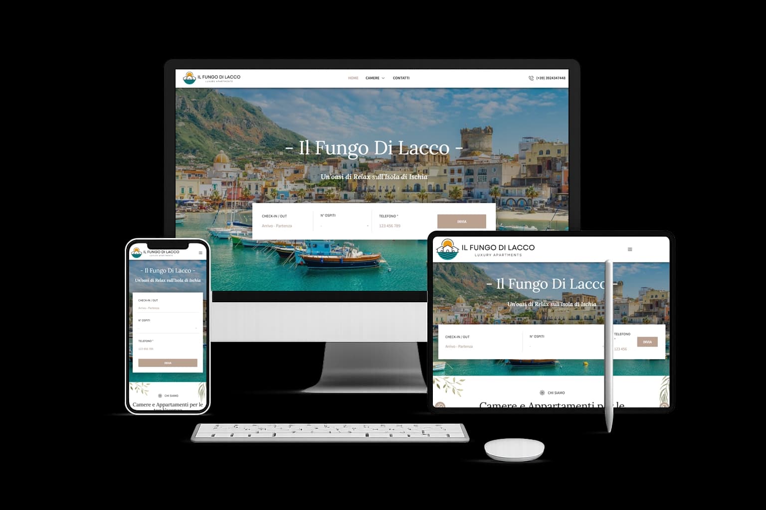 Realizzazione sito web per B&B e attività ricettiva area napoletana