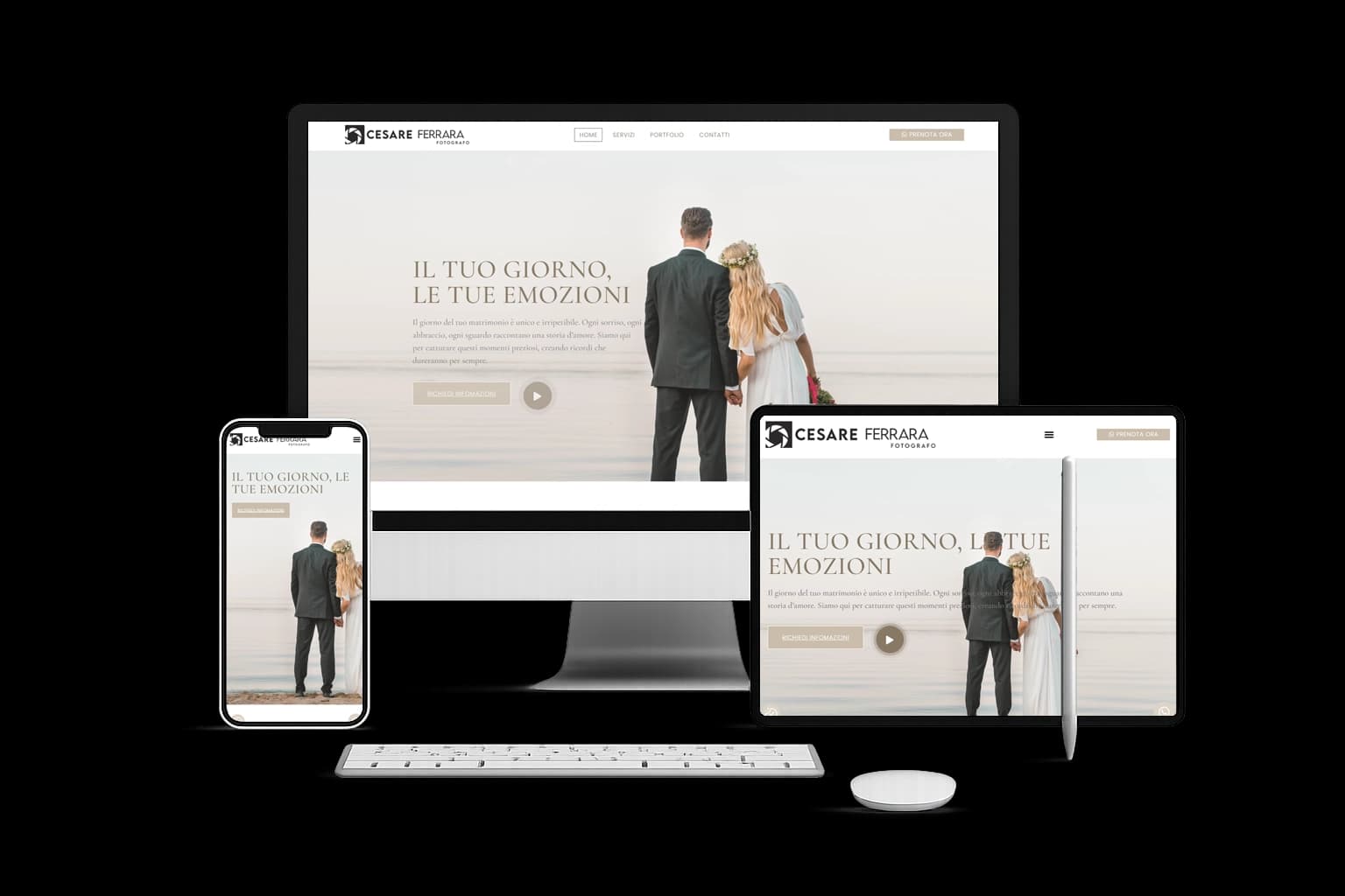 Mockup progetto Da "fotografo" generico a "il fotografo matrimonialista"