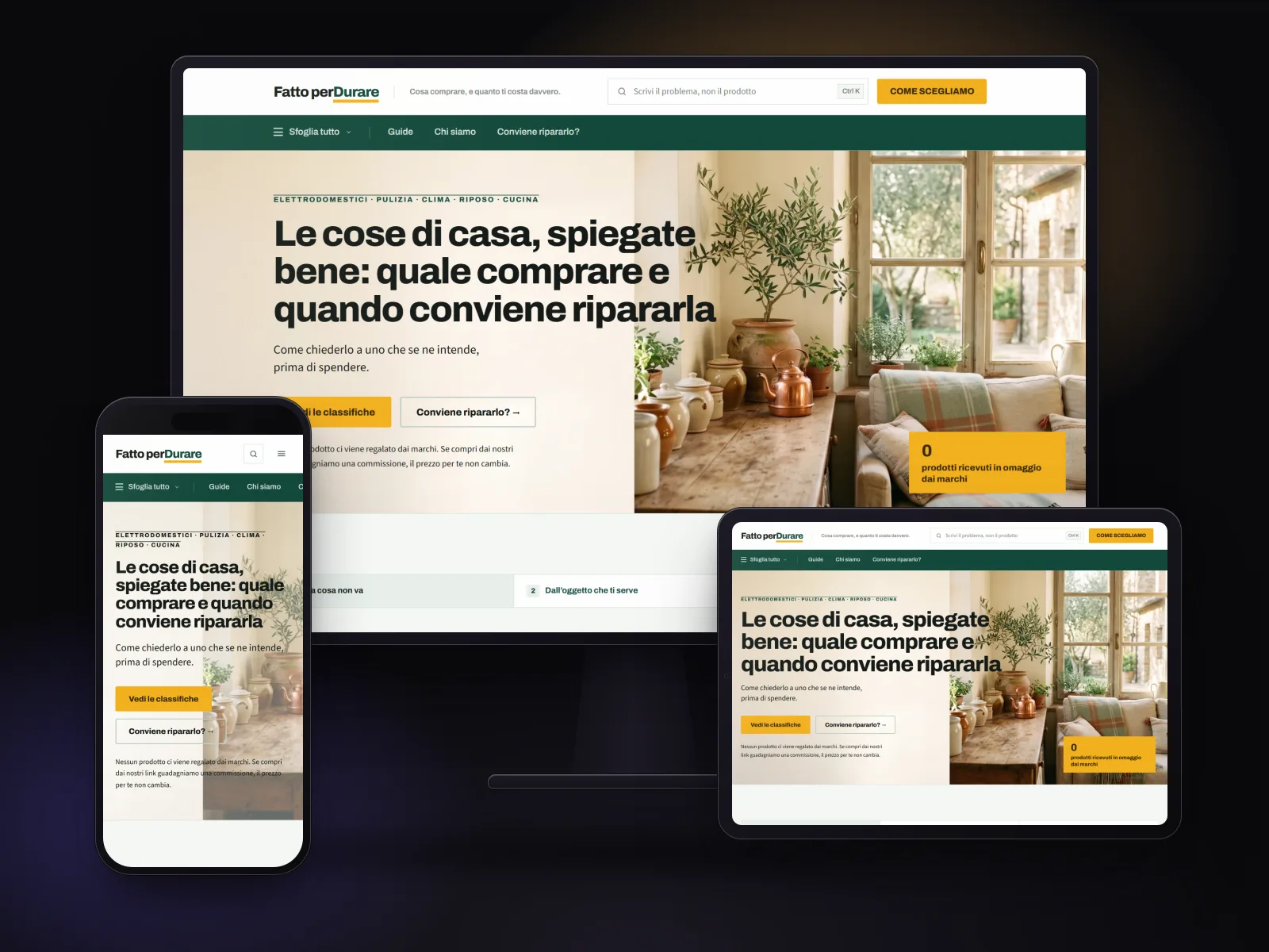 Dal dominio a un magazine online in 5 giorni, Fatto per durare, progetto proprio