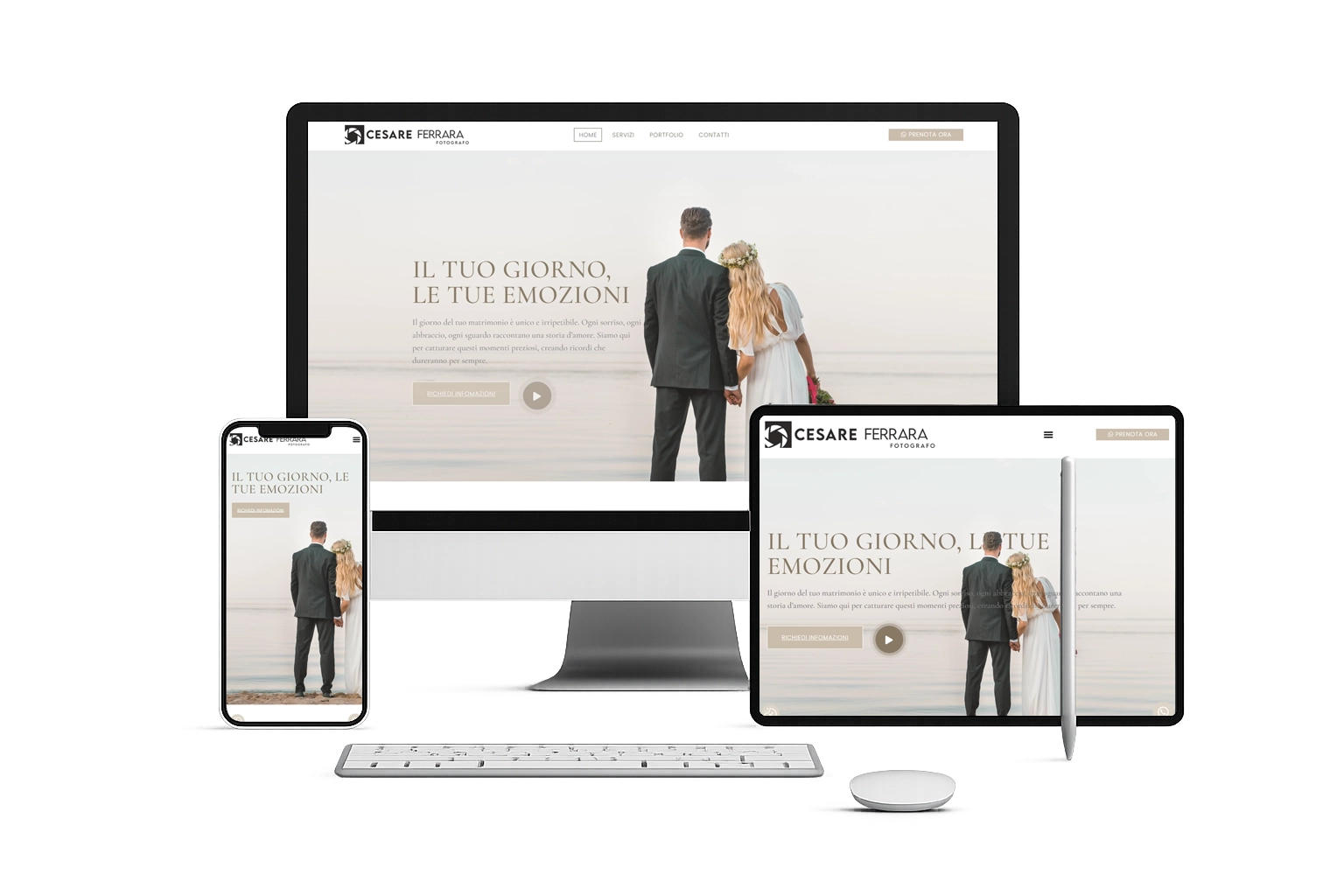 Da "fotografo" generico a "il fotografo matrimonialista" — Cesare Ferrara, progetto realizzato da FS.Digital
