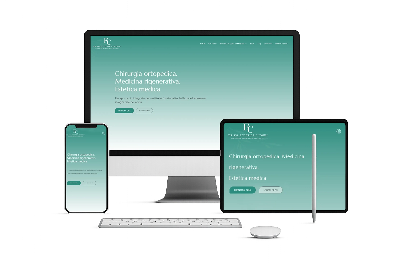 Primo cliente online in 7 giorni dal lancio — Dott.ssa Federica Cuoghi, progetto realizzato da FS.Digital